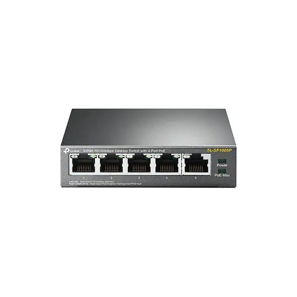 TP-Link TL-SF1005P - 5-Port 10/100 Mbit/s Desktop-Switch, 4 PoE-Ports - TP-Link